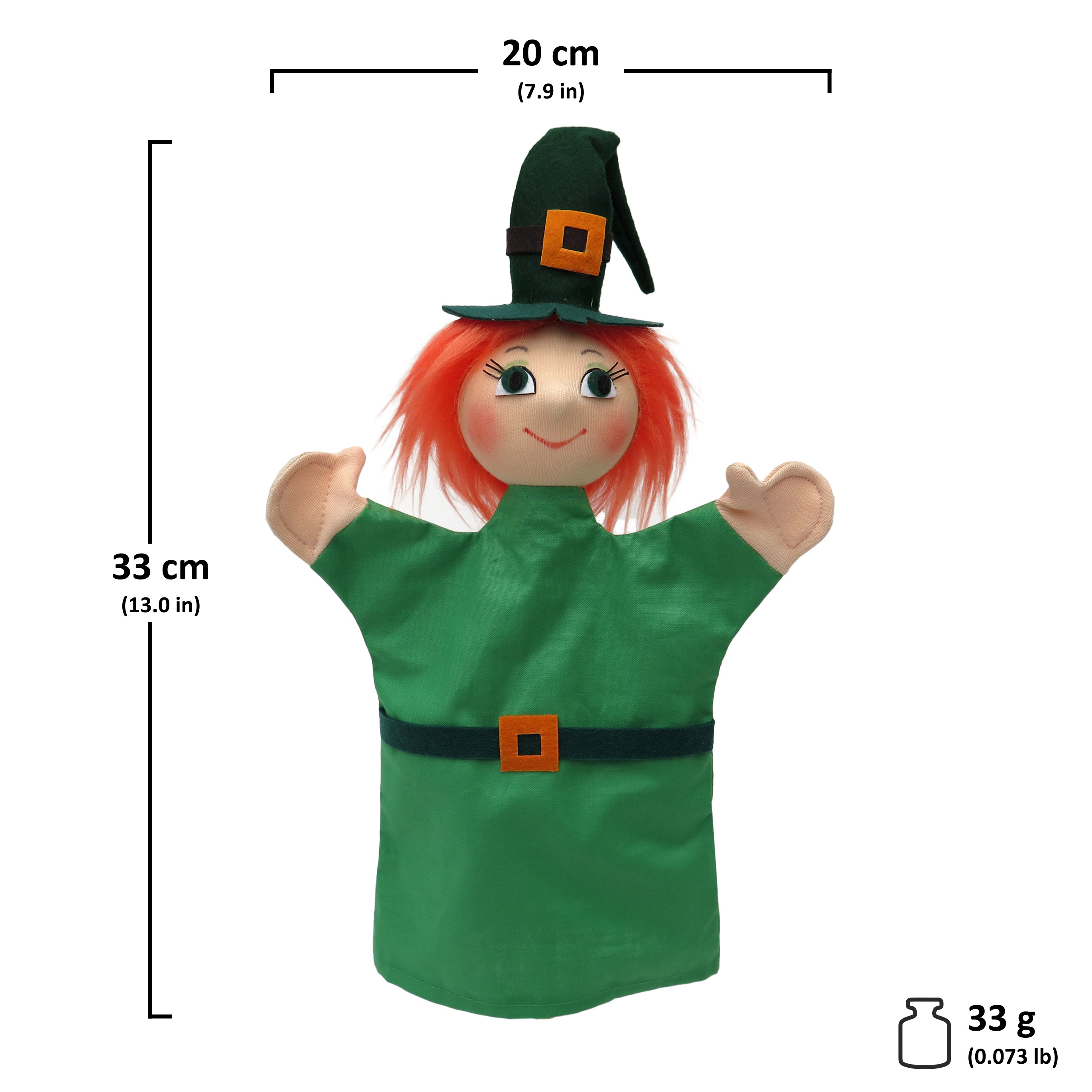 Punch and Judy Hand Puppet Witch (green) - munabo - Produktbild 2