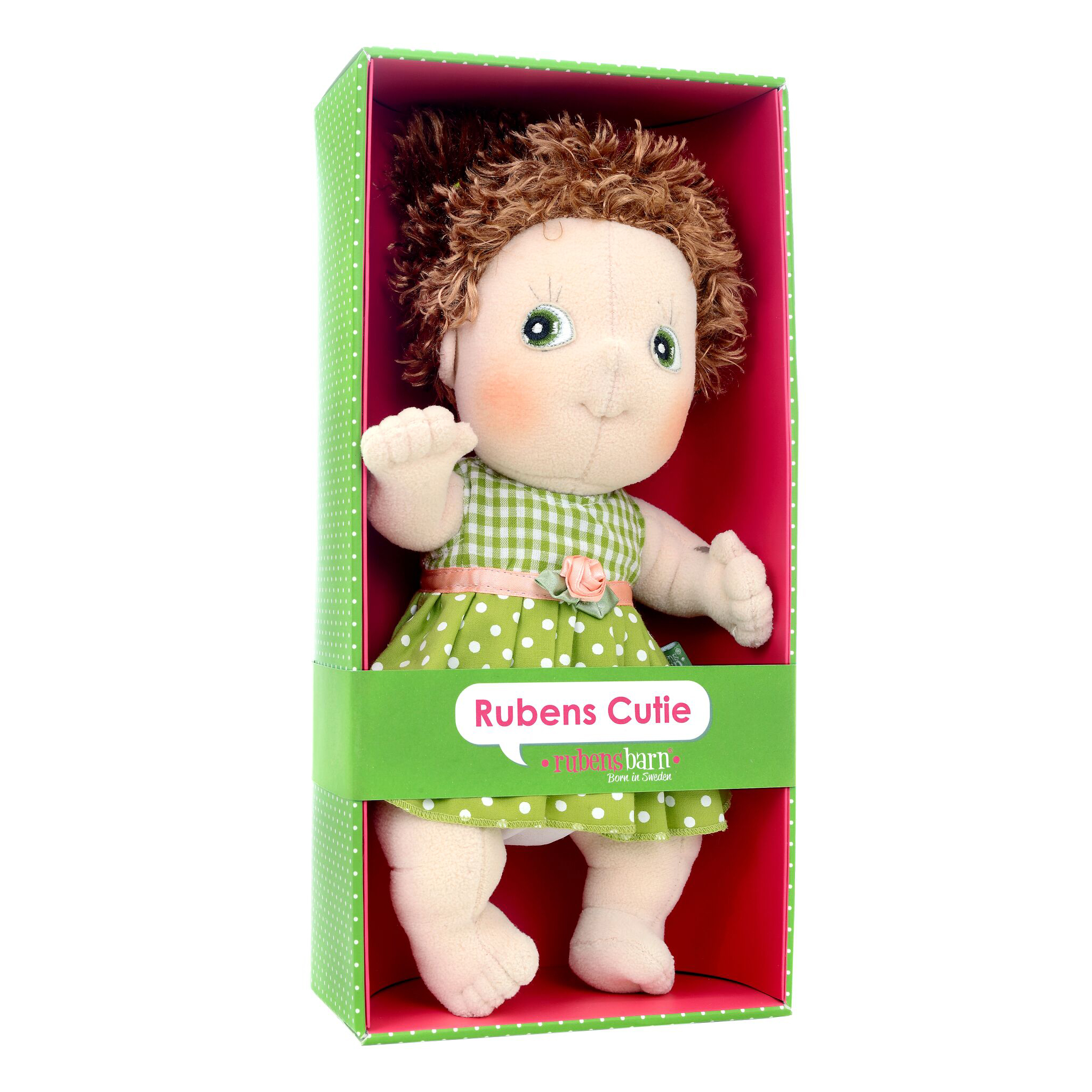 Rubens Cutie doll Karin in the green gift packaging