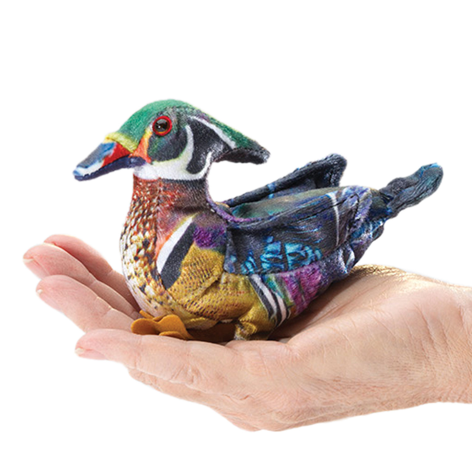 Folkmanis Mini Wood Duck Finger Puppet