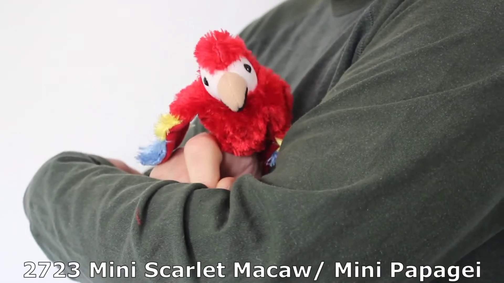 Folkmanis Mini Scarlet Macaw Finger Puppet Demo