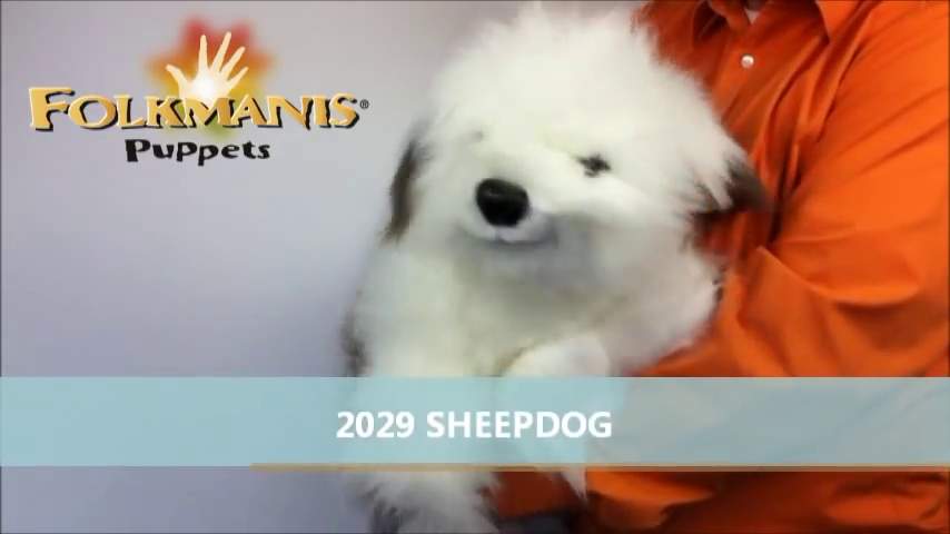 Folkmanis Old English Sheepdog Hand Puppet Demo 2