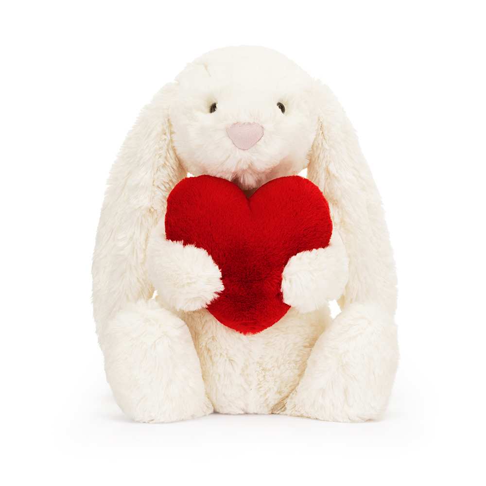 Jellycat Cuddly Toy Bunny - Bashful Red Love Heart Bunny Original (Plush Toy) - Produktbild 2