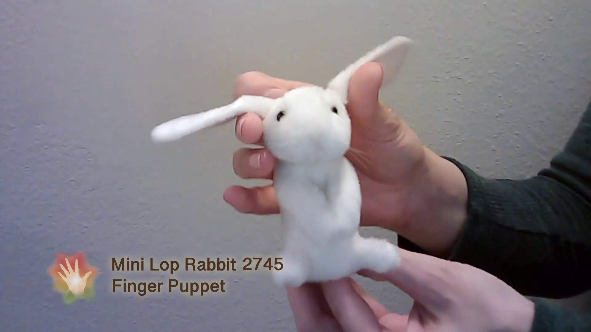 Folkmanis Mini Lop Ear Rabbit Finger Puppet Demo