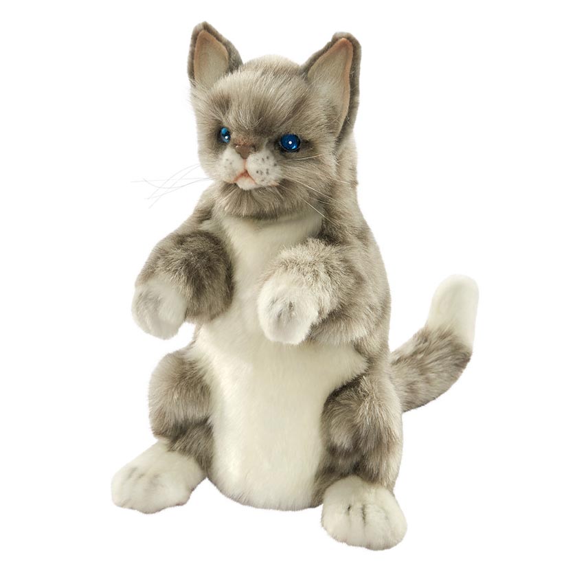 Grey Cat Hand Puppet - Hansa Creation
