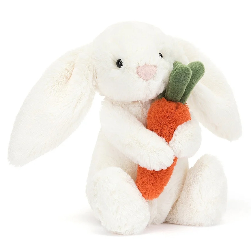 Jellycat Bashful Carrot Bunny Little - Soft Cuddly Toy