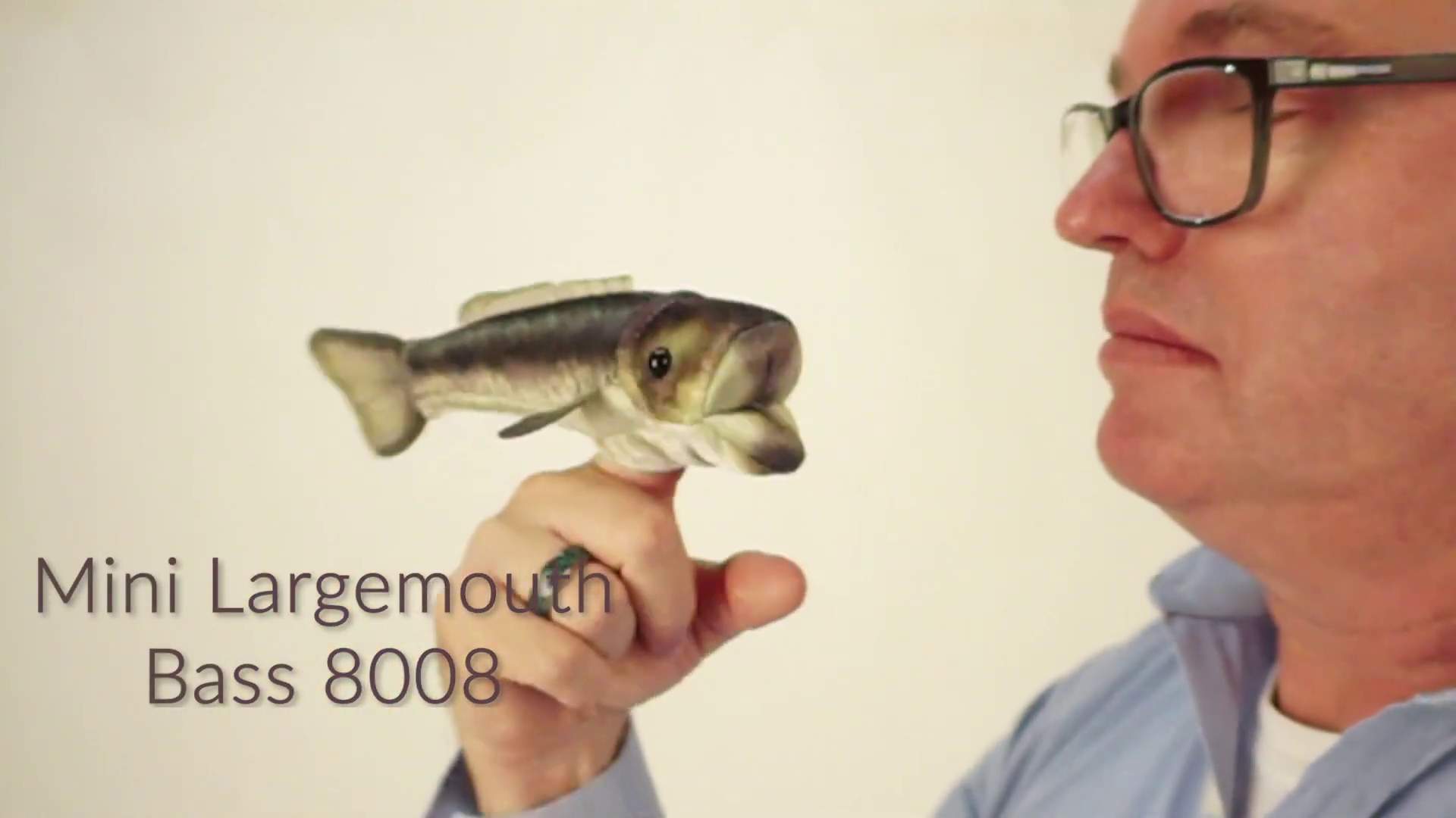 Folkmanis Mini Largemouth Bass Finger Puppet Demo