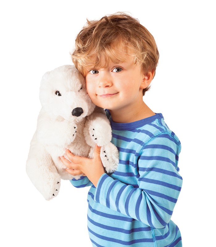 Folkmanis Sitting Polar Bear Hand Puppet - Produktbild 4