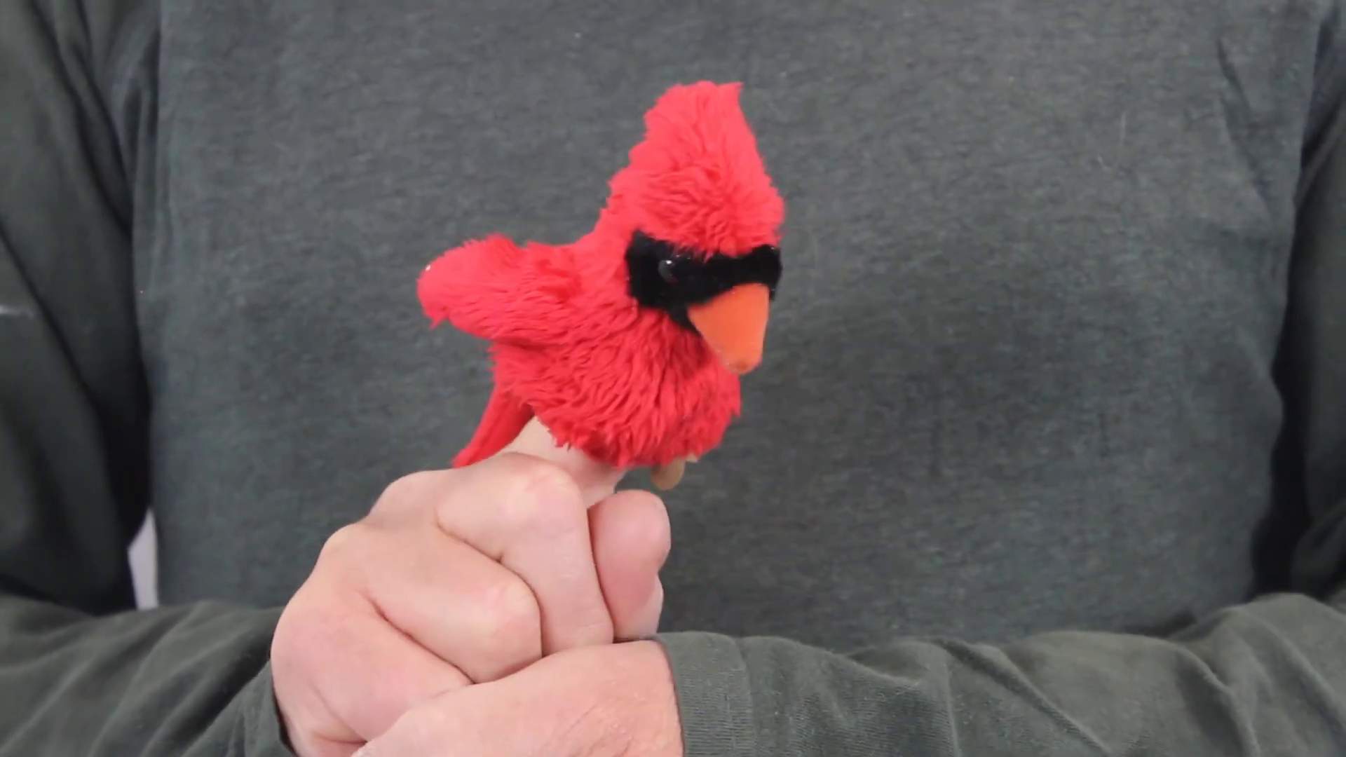 Folkmanis Mini Cardinal Finger Puppet Demo