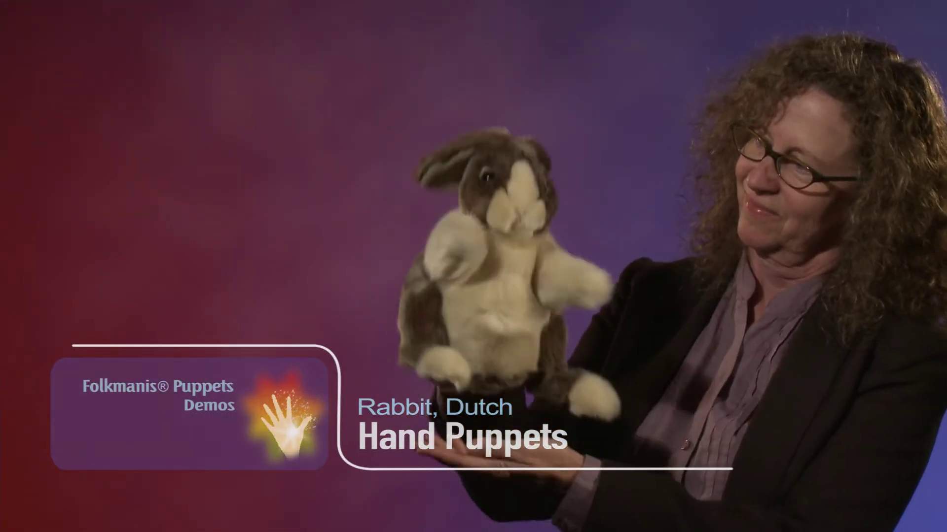 Folkmanis Dutch Rabbit Hand Puppet Demo