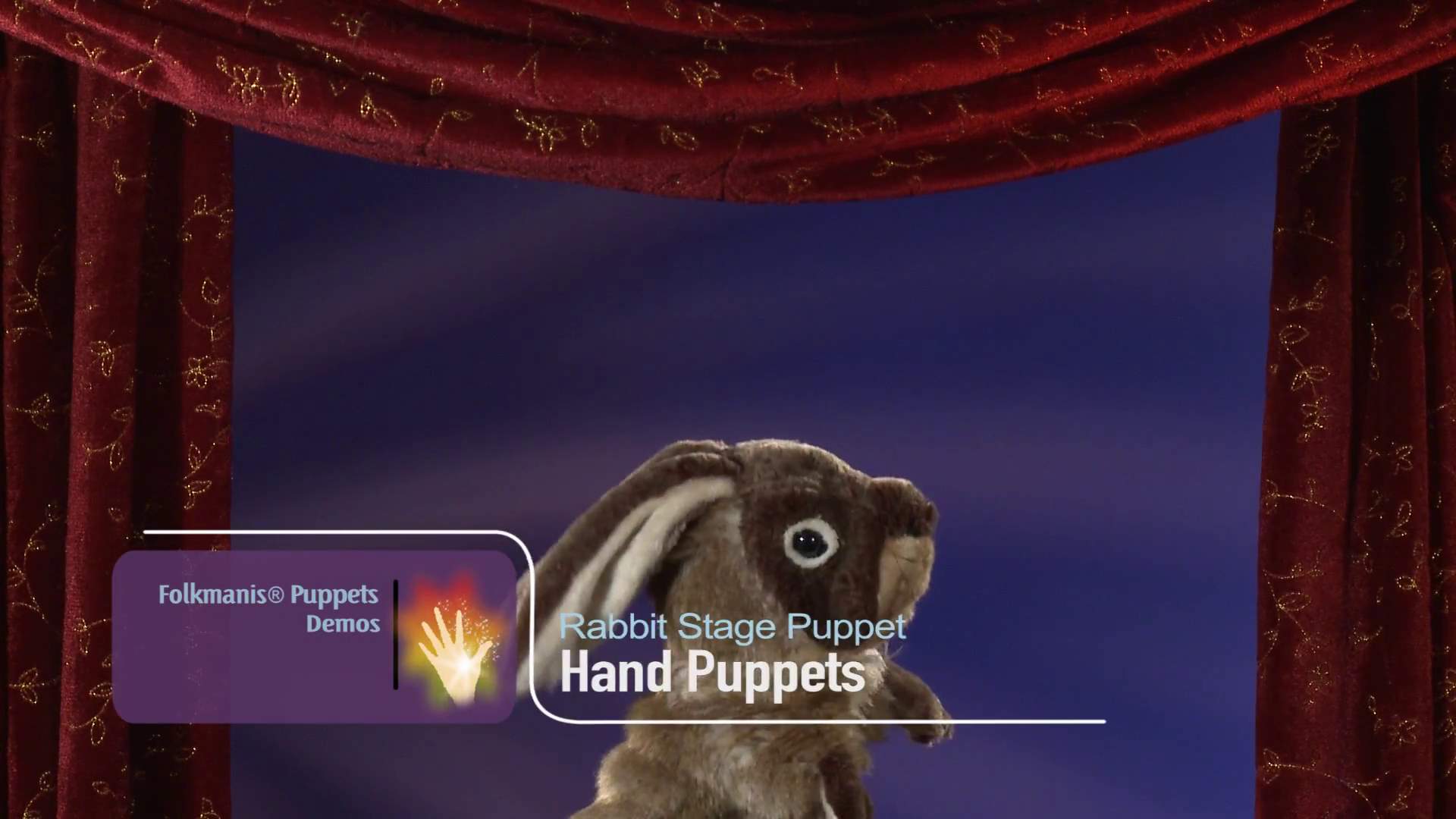 Folkmanis Rabbit Hand Puppet (Stage Puppet) Demo