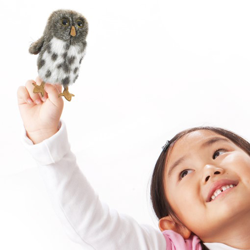 Folkmanis Mini Spotted Owl Finger Puppet - Produktbild 2
