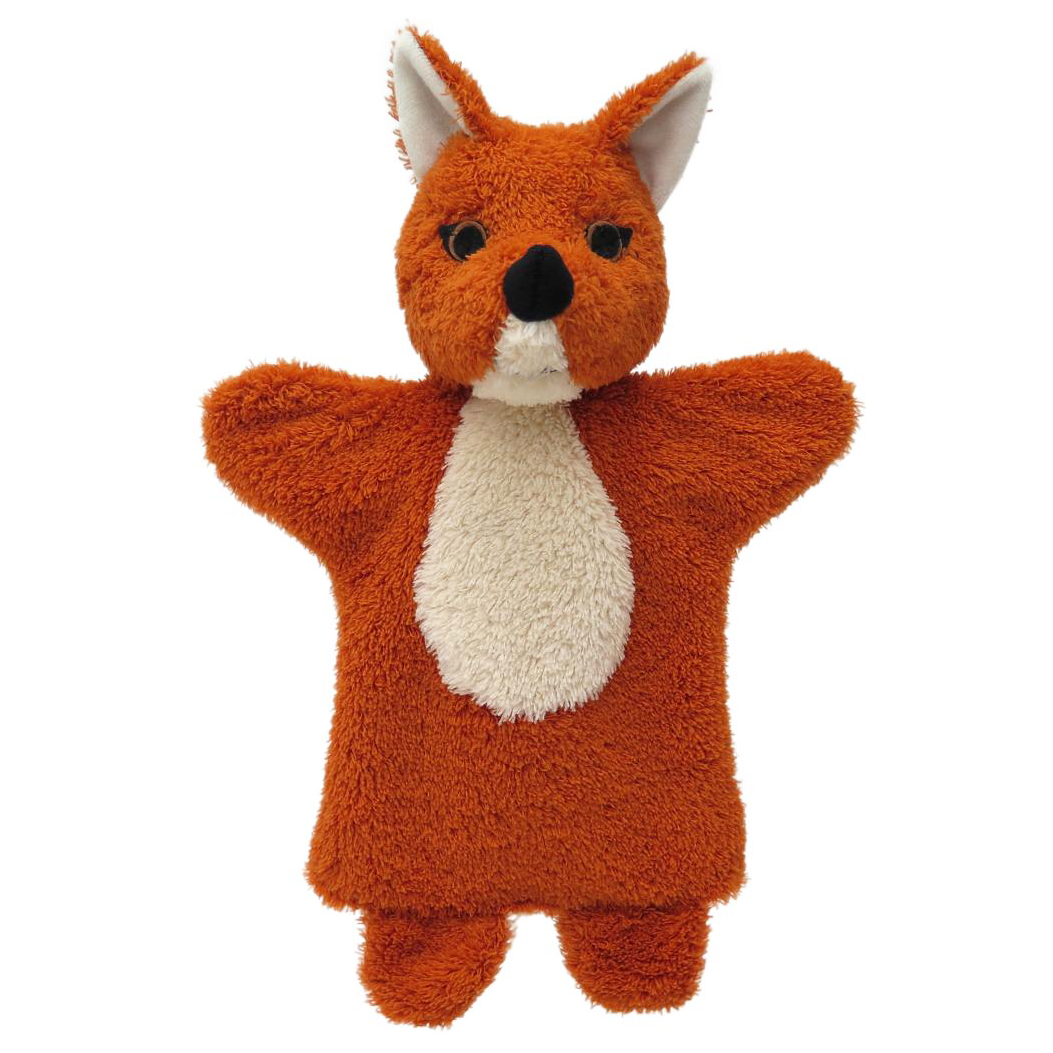 Punch and Judy puppet fox by munabo with russet fluffy fur, cream chest and white inner ears