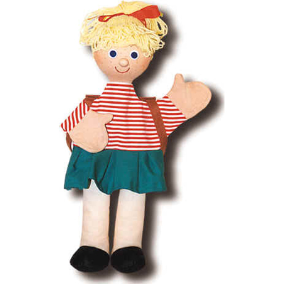 Punch and Judy Schoolgirl (small) Hand Puppet for Puppet Theatre | munabo