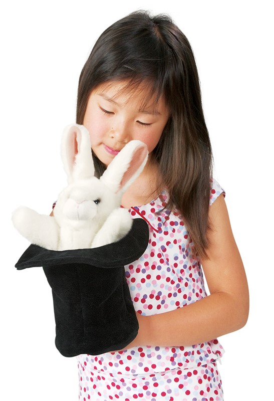 Folkmanis Large Rabbit in Hat Hand Puppet - Produktbild 3