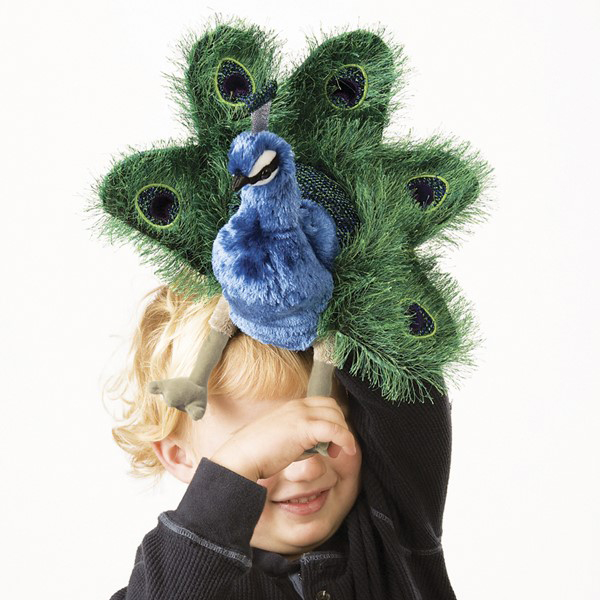 Folkmanis Small Peacock Hand Puppet - Produktbild 3