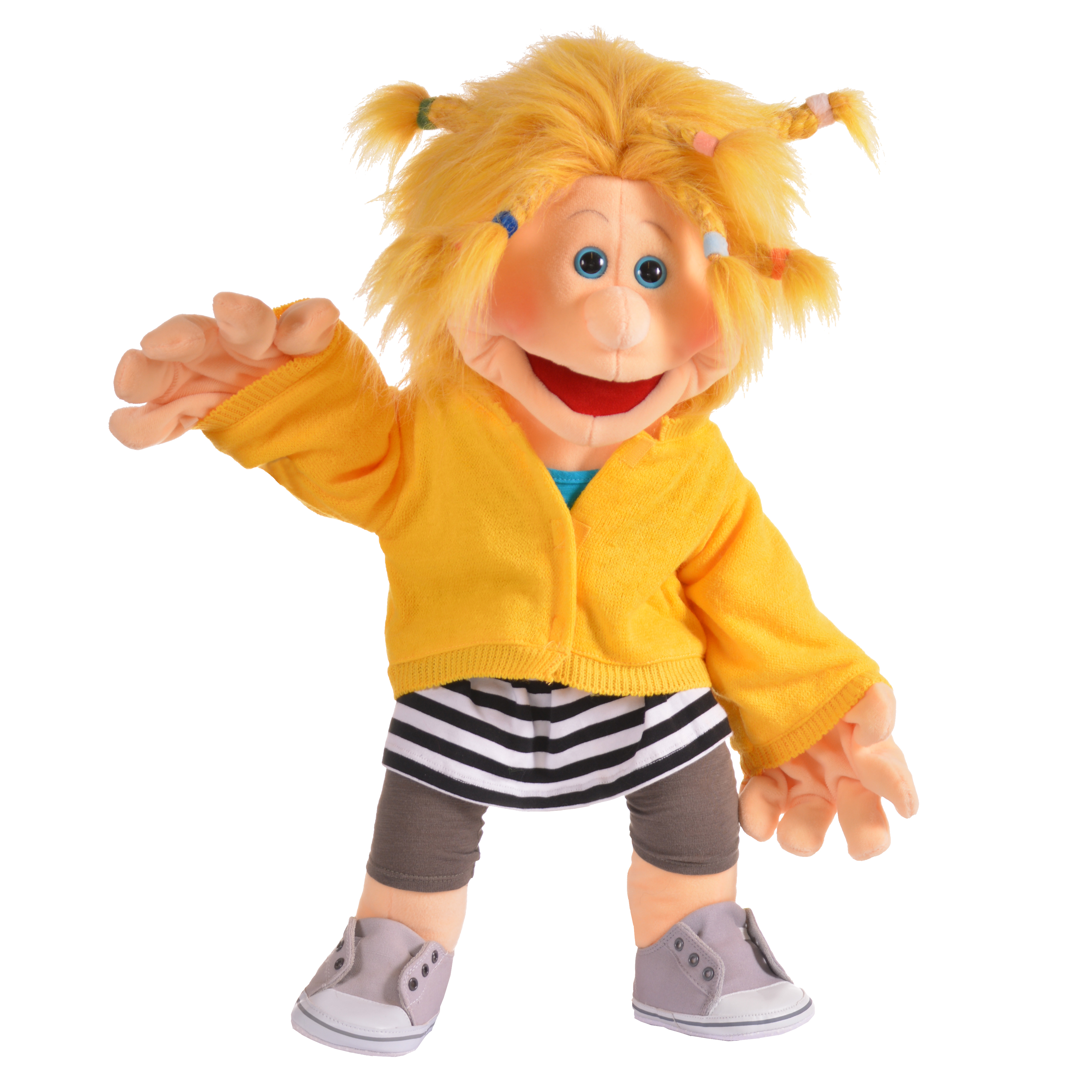 Living Puppets hand puppet Mirka with EXTRA pink trench coat - Produktbild 2