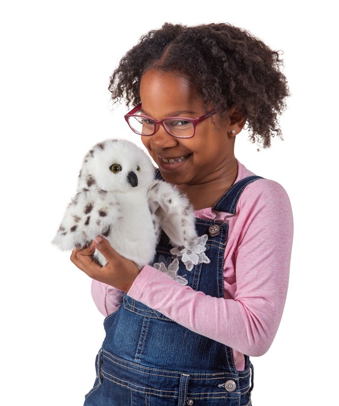 Folkmanis Little Snowy Owl Hand Puppet (Small Stage Puppet) - Produktbild 3