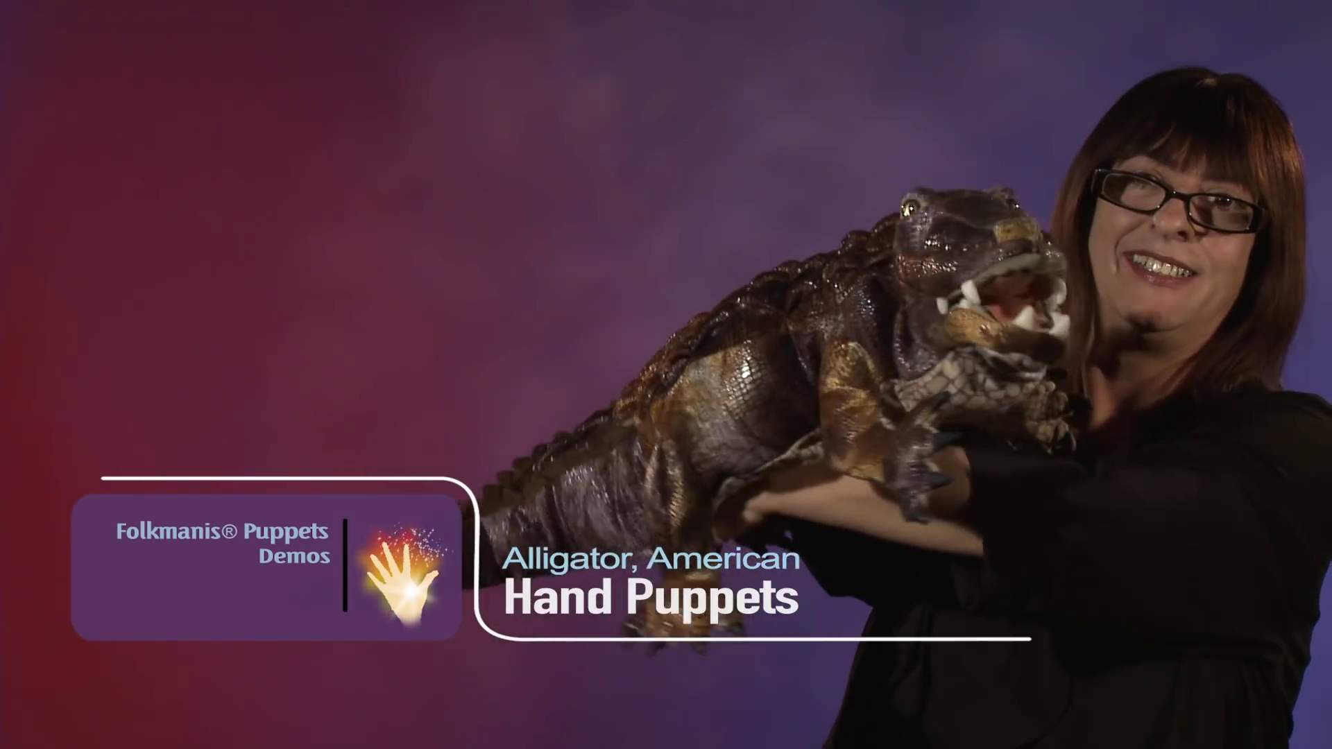 Folkmanis American Alligator Hand Puppet Demo