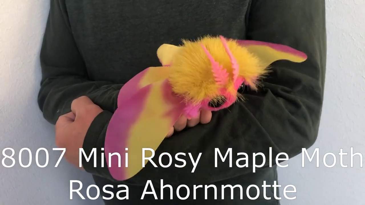 Folkmanis Mini Rosy Maple Moth Finger Puppet Demo 2