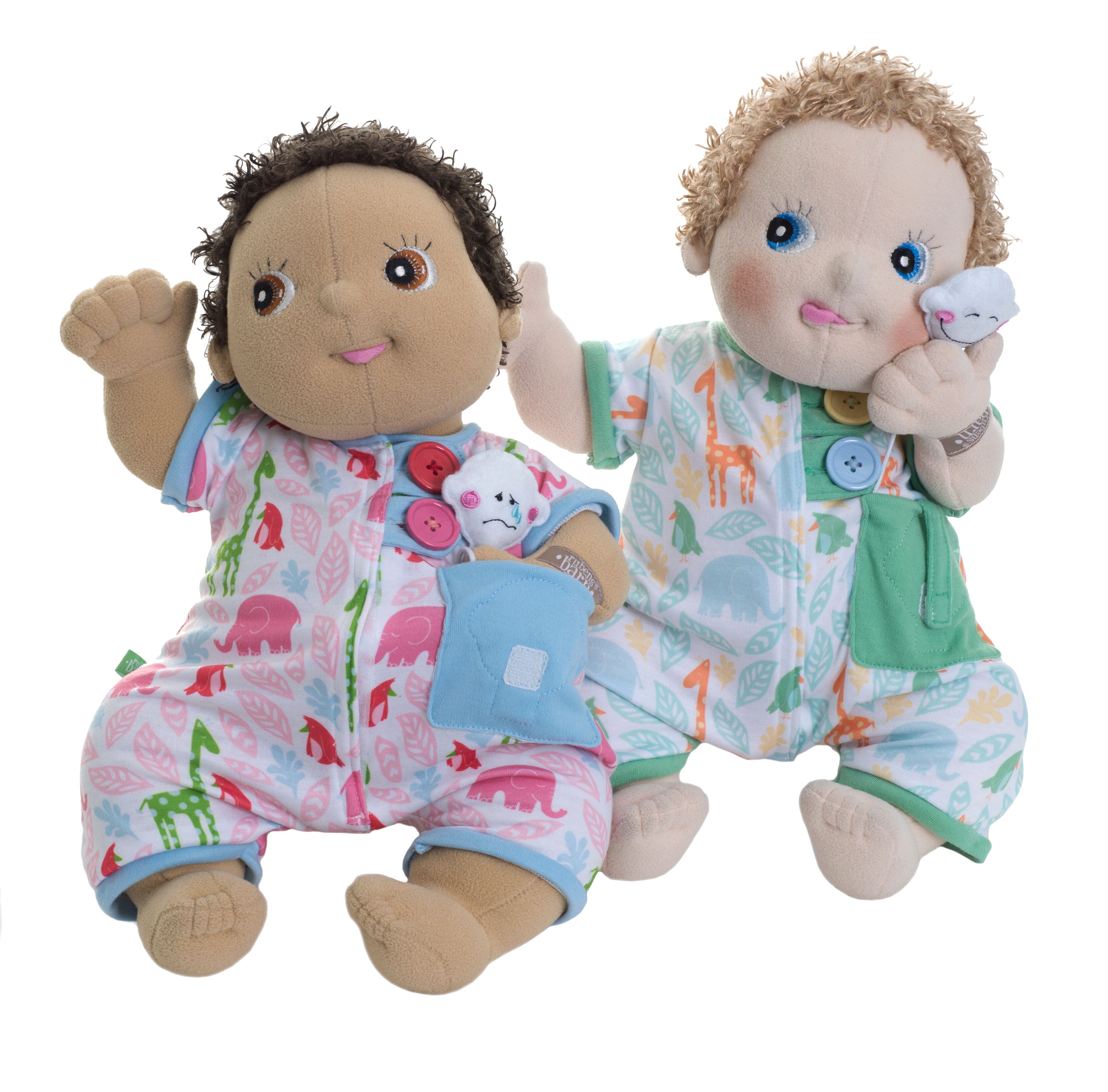Pocket Friends pyjama, green for Rubens Babies by Rubens Barn - Produktbild 3