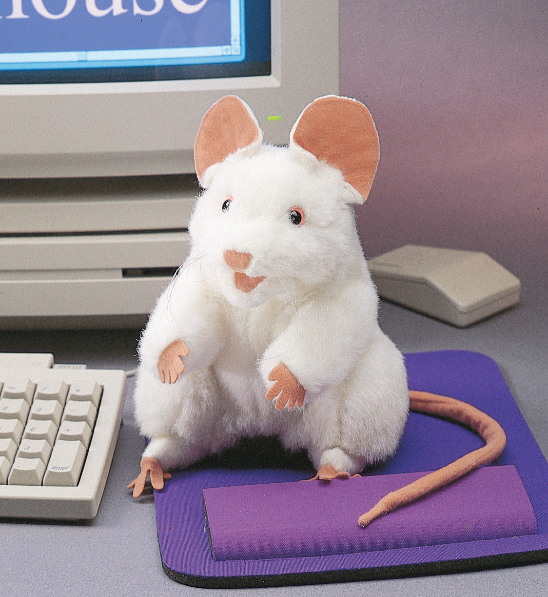 Folkmanis White Mouse Hand Puppet - Produktbild 2