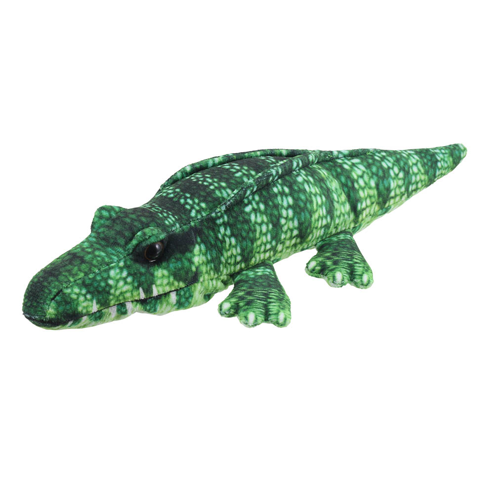 The Puppet Company Little Creatures finger puppet crocodile, green patterned finger puppet with a long snout