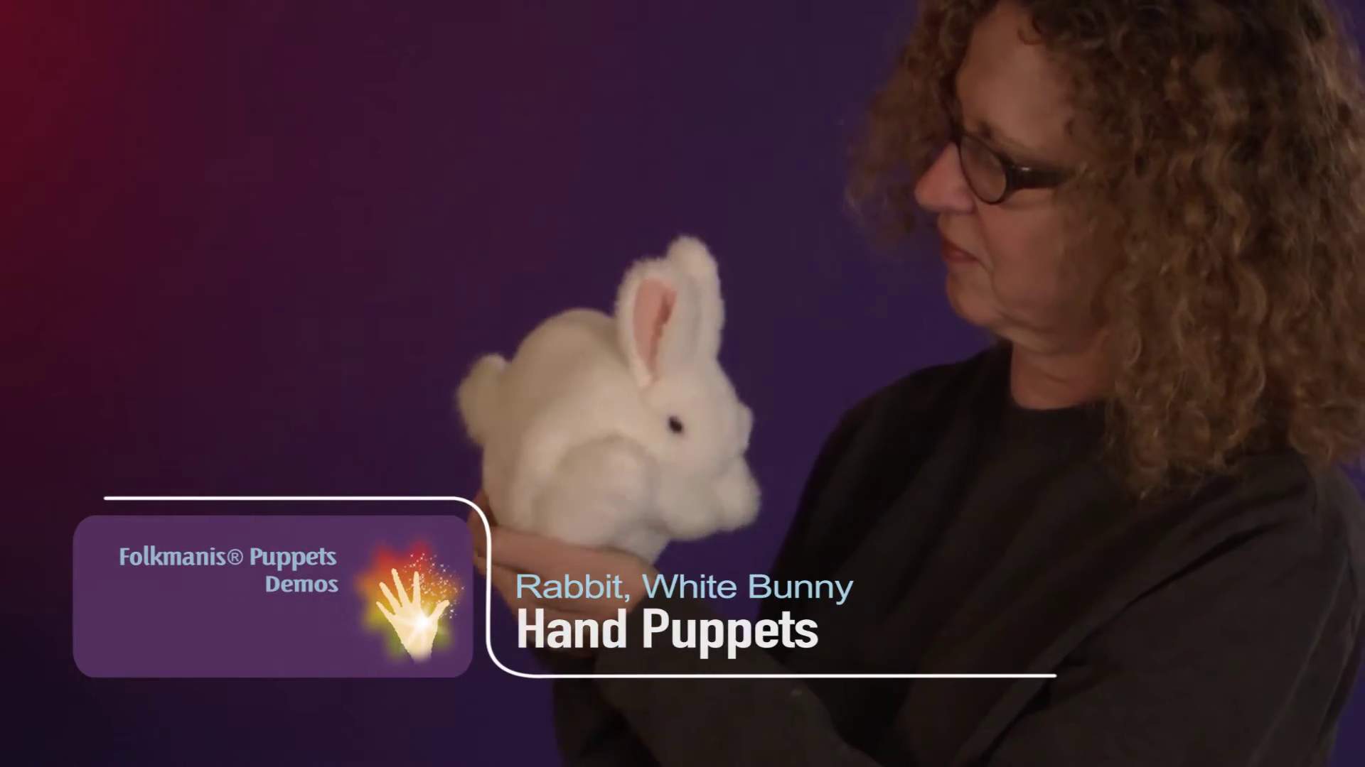 Folkmanis White Bunny Hand Puppet Demo