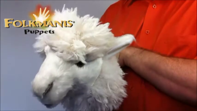 Folkmanis Alpaca Hand Puppet (Stage Puppet) Demo 2
