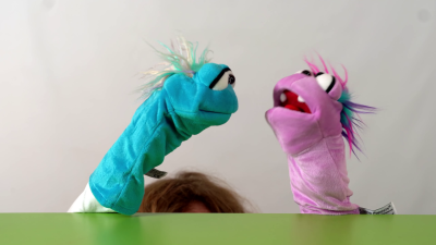 Living Puppets sock hand puppet Büffelchen Demo