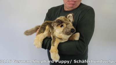Folkmanis German Shepherd Puppy Hand Puppet Demo