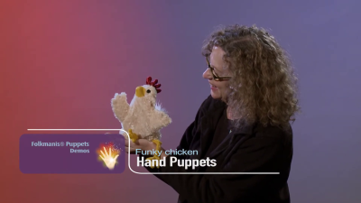 Folkmanis Funky Chicken Hand Puppet Demo