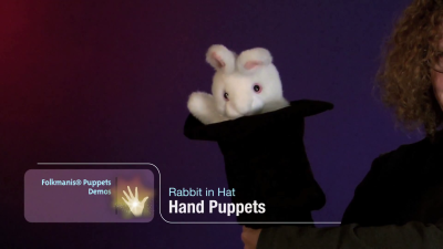 Folkmanis Large Rabbit in Hat Hand Puppet Demo