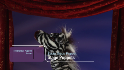 Folkmanis Zebra Hand Puppet (Stage Puppet) Demo