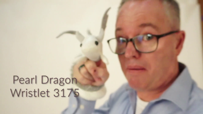 Folkmanis Pearl Dragon Wristlet Finger Puppet Demo 2