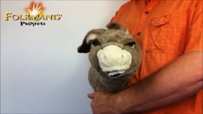 Folkmanis Donkey Hand Puppet (Stage Puppet) Demo 2