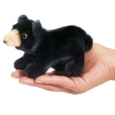 Folkmanis Mini Black Bear Finger Puppet