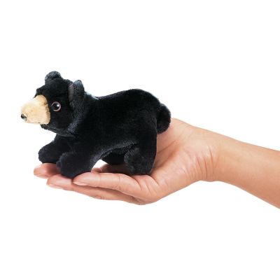 Folkmanis Mini Black Bear Finger Puppet