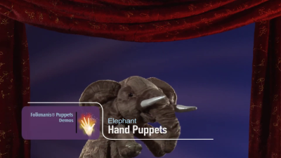 Folkmanis Elephant Hand Puppet (Stage Puppet) Demo