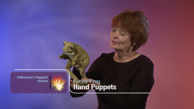 Folkmanis Funny Frog Hand Puppet Demo