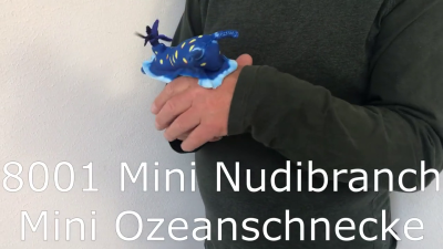 Folkmanis Mini Blue Nudibranch Finger Puppet Demo 2