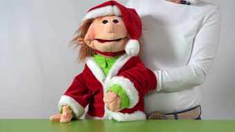 Living Puppets Santa Claus clothing set 2-piece (for hand puppets 65 cm) Demo