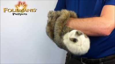 Folkmanis Baby Sloth Hand Puppet Demo 2