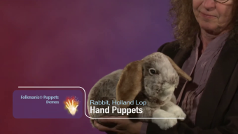 Folkmanis Holland Lop Rabbit Hand Puppet Demo