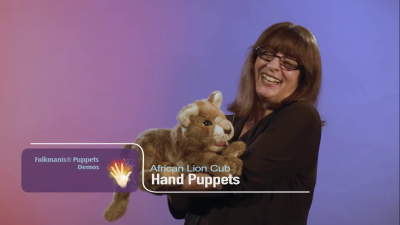 Folkmanis African Lion Cub Hand Puppet Demo