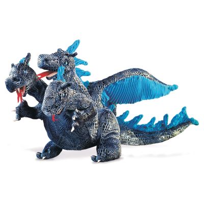 Folkmanis Blue Three-Headed Dragon Hand Puppet