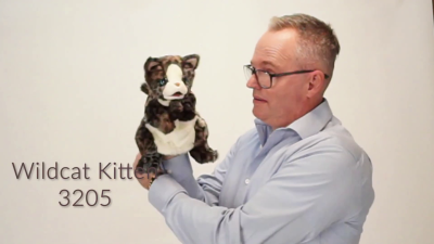 Folkmanis Wildcat Kitten Hand Puppet Demo