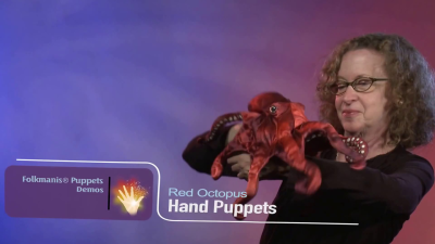 Folkmanis Red Octopus Hand Puppet Demo