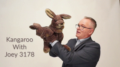 Folkmanis Kangaroo with Joey Hand Puppet Demo 2