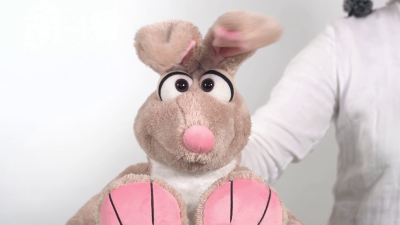 Living Puppets hand puppet Hironimus muffle foot the rabbit Demo