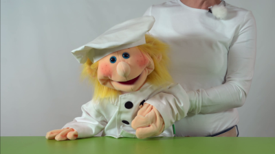 Living Puppets cook clothing set 2-piece (for hand puppets 65 cm) Demo